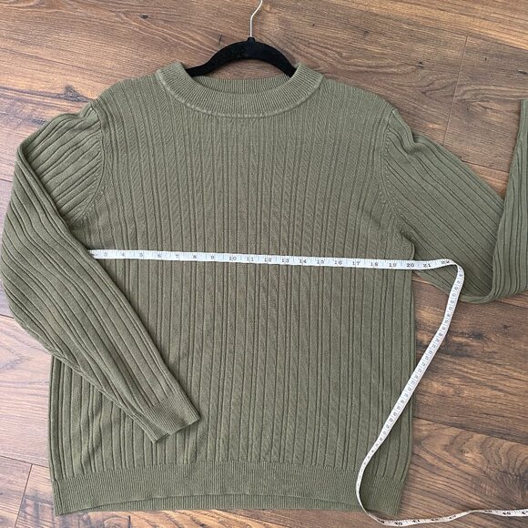 Soft Olive Green Crew-Neck Sweater - Picture 5 of 7